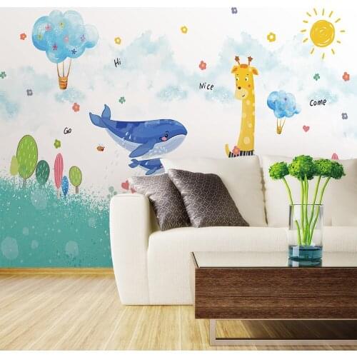 Custom 3d wallpaper Nordic minimalist childrens room background custom wall painting - silk waterproof material