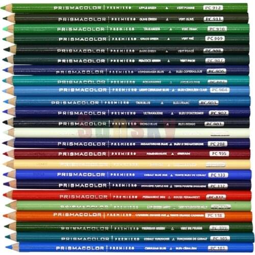 4PC/Lot Prismacolor Premier Blue-green Series Single Oil Colored Pencil PC103-PC912 Lapices De Colores Pastel Lightfast Pencils