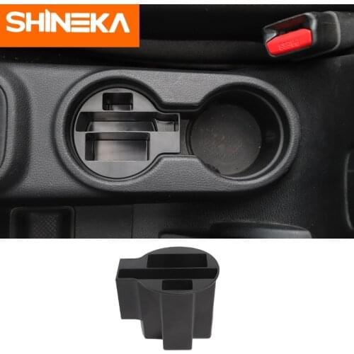 SHINEKA For Jeep Wrangler JK Car Drinks Cup Holder Storage Box Phone Purse Coins Key For Jeep Wrangler JK 2011-2017 Accessories