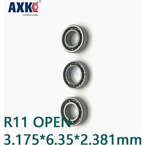 Axk Miniature Bearings R144 Open Size 3.175*6.35*2.381mm Dental Handpiece Bearing (steel+ 8 Steel Balls + Nylon Cage) 10pcs