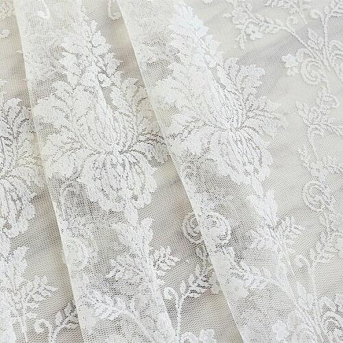 White Tulle Curtains for Living Room European-Style Window Mesh Yarn Sheer Window Curtains for Bedroom Girl Lace Princess Drapes