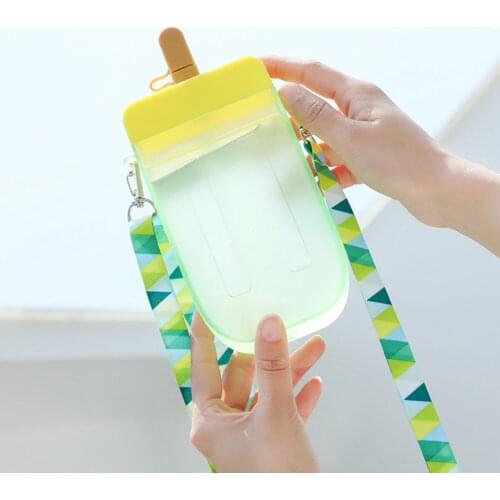 Water Bottle Creative Ice Cream Cup bing bang bei Womens Adult Children Portable Straw Plastic Cup Cool Online Celebrity Pitche