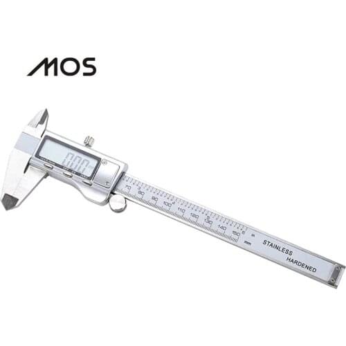 MOS Stainless Steel Digital Caliper Metal 6 inch Electronic Caliper 0-150mm Micrometer Measuring Tool LCD Digital Ruler Gauge