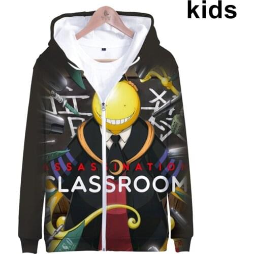 3 to 14 Years kids Hoodies Assassination classroom 3D Print Boys Girls Hoodie Sweatshirt Harajuku Jacket coat Children Clothing