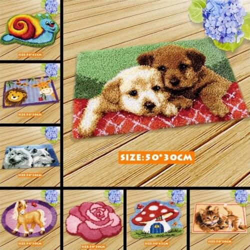 Diy Knoopkussen Dieren Cushion Latch Hook Tapijt Kussen Knooppakket Carpet Embroidery Foamiran For Needlework Latch Hook Rug Kit