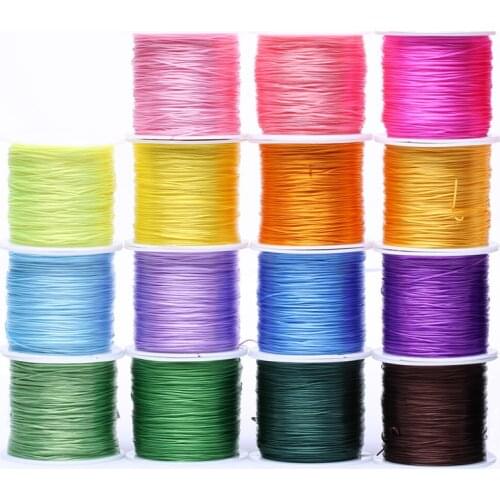 50meters/roll 18 Colors Solid Elastic Cords Handmade Beading Stretch Strings DIY Bracelets Necklace Jewelry Making