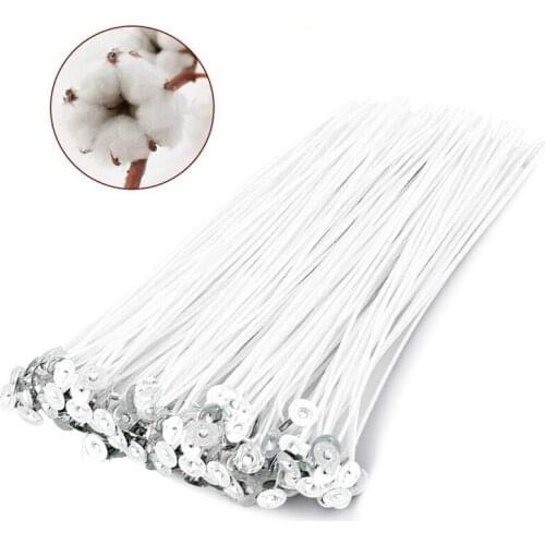 300Pcs Low Smoke Natural Candle Wick with Wax Pre-Wax Wick Candle Making Kit for Candle Making and Candle DIY Christmas Gifts
