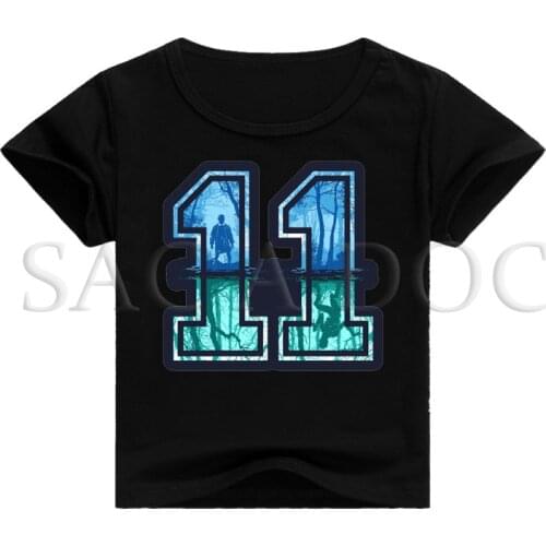 Stranger Things shirt for kids Baby Boys T shirt Eleven Design girls Funny Tshirt Children tops T-shirt Short Sleeve tee 2T-14T