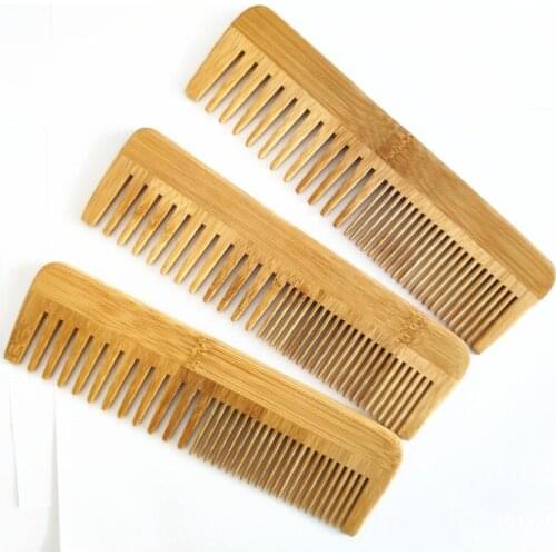 20PCS Natural Bamboo Wood Comb Wide Teeth+Fine Tooth Comb Anti-static Head Massage Hair Care Wooden Tools Beauty Accessories