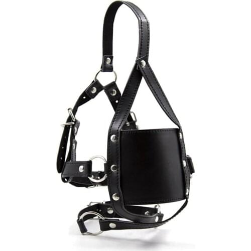 Adult Games Open Mouth Gag for Women Couple PU Leather Head Harness Ball Gag S&M Slave Oral Fixation Stuffed Flirting Sex Toys