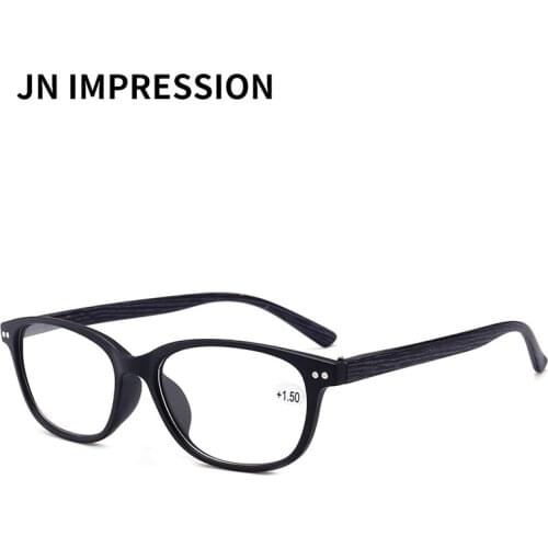 JN Fashion men visual brand imitation wood reading glasses suitable for men and women 1.0 ~ 4.0 diopter T18134