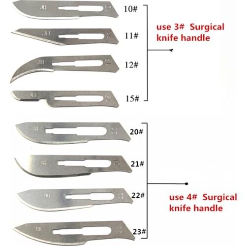 JZ handle hilt medical 10# 11# 12# 15# 20# 21# 22# 23# 24# Sterile Medical Carbon steel surgical blade with independent packing