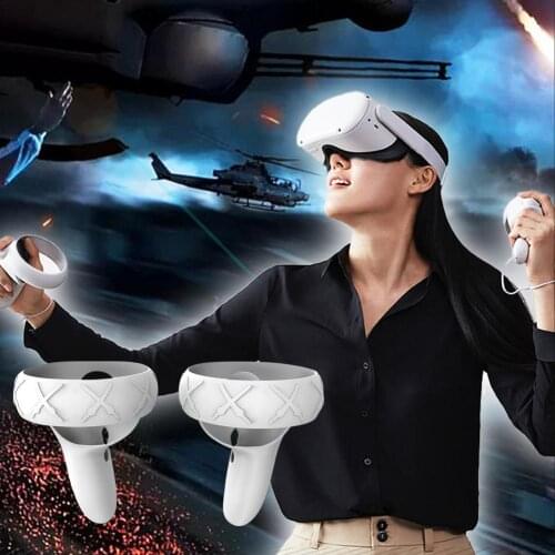 VR Protective Cover Set For Oculus Quest 2 VR Touch Controller Shell Case With Strap Handle Grip For Oculus Quest 2 Accessories