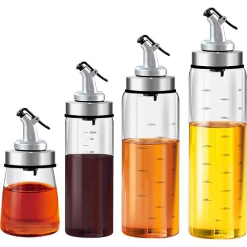 Cooking Seasoning Bottle Dispenser Sauce Bottle Glass Storage Bottles for Oil and Vinegar Creative Kitchen Tools Accessories