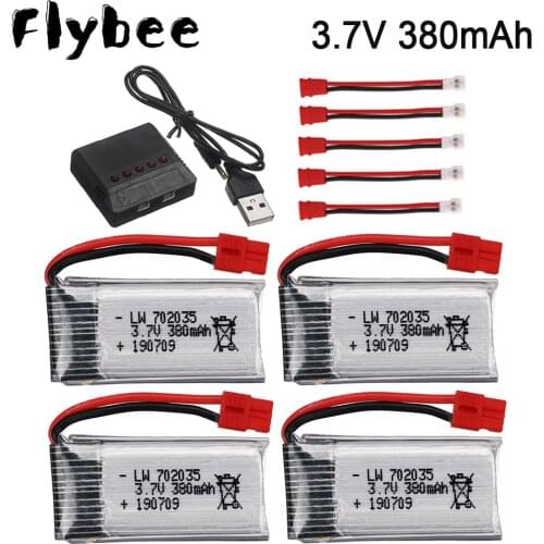 3.7V 380mAh lipo Battery for X5A-1 X15 X15C X15W RC Helicopter Airplane batteries 702035 3.7v Drone battery and charger set