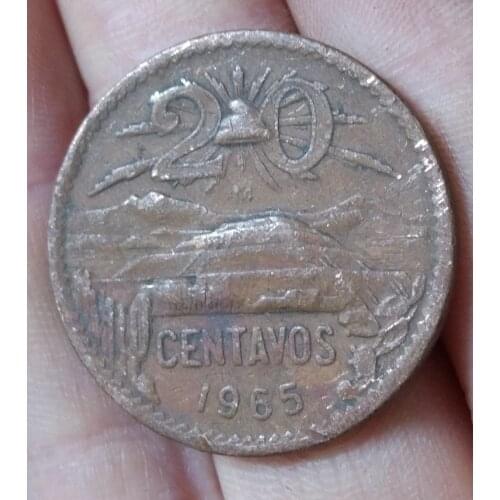 Mexico 20 Cents America Coins Old Original Infrequent Coin Commemorative Edition 100% Real