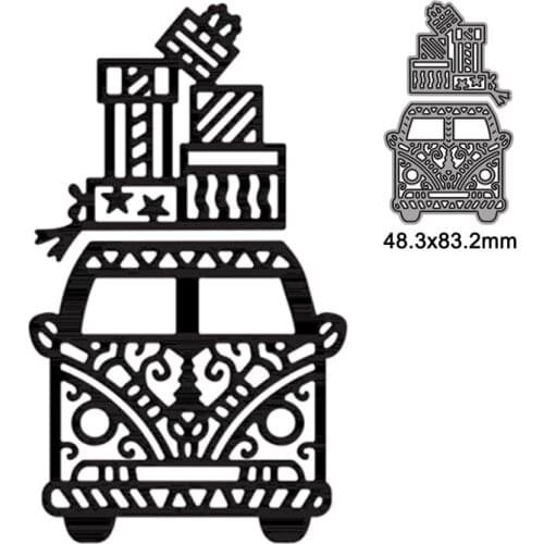 Metal Cutting Dies Cut Die Mold Truck Carrying Gifts Decoration Scrapbook Paper Craft Knife Mould Blade Punch Stencils 2021 New