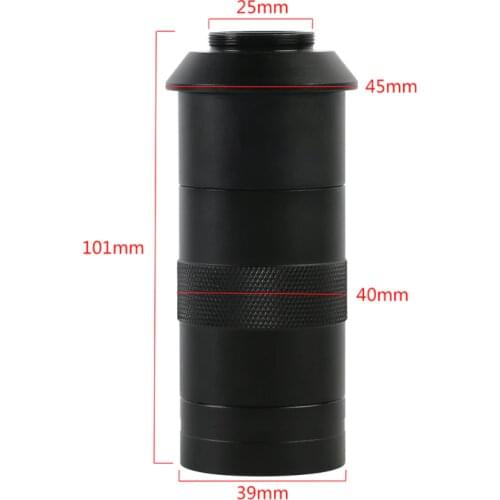 Adjustable Magnification 130X Zoom C Mount Lens For HDMI VGA USB Industry Video Microscope Camera Can Work Over 15CM