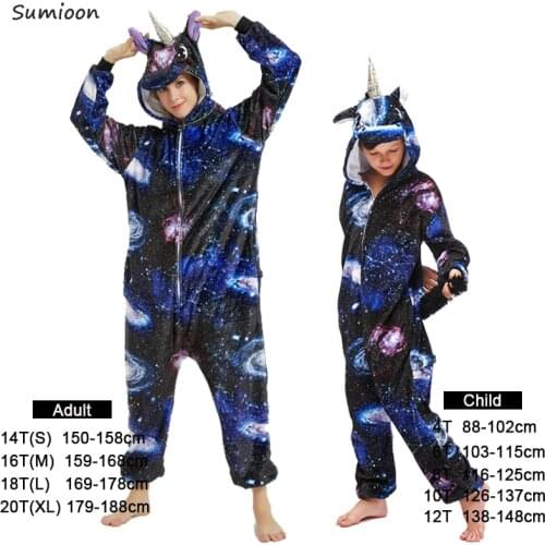 Kigurumi Pajama Unicorn Onesies For Women Men Winter Sleepwear Animal Uniocnrio Costumes Adults Kugurumi Panda Pyjamas