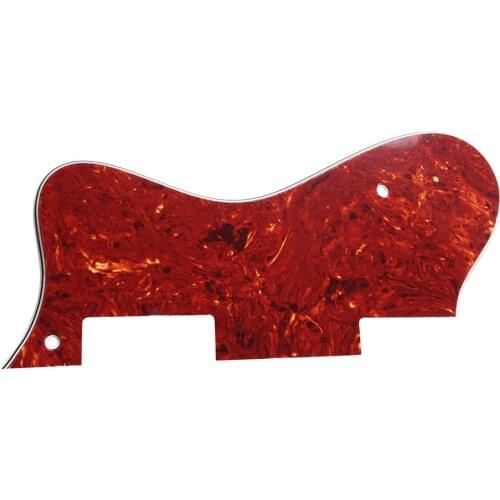 Pleroo Custom Guitar pickgaurd - For Dot Guitar Pickguard Scratch Plate , 4 Ply Red Tortoise