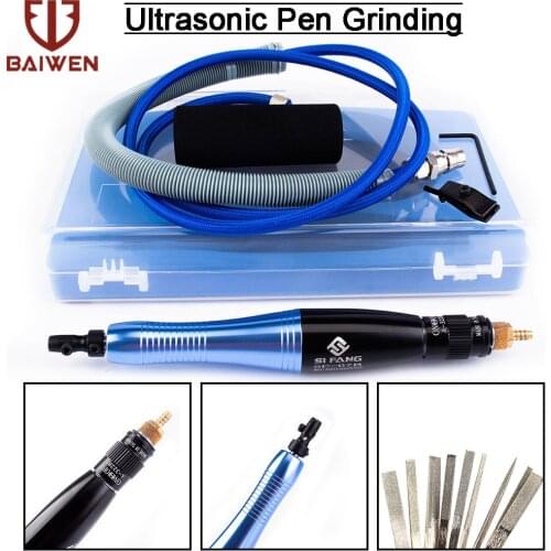 Pneumatic Ultrasound Micro Air Pencil Die Grinder Kit for Mould Metal Lapping Filing Grinding Buffing Polishing Sanding Tools