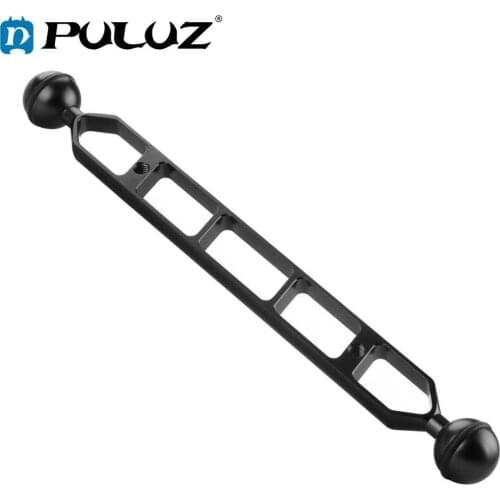 PULUZ 11 inch 27.9cm Aluminum Alloy Diving Dual Balls Arm for Underwater Torch / Video Light, Ball Diameter: 1inch/2.54cm