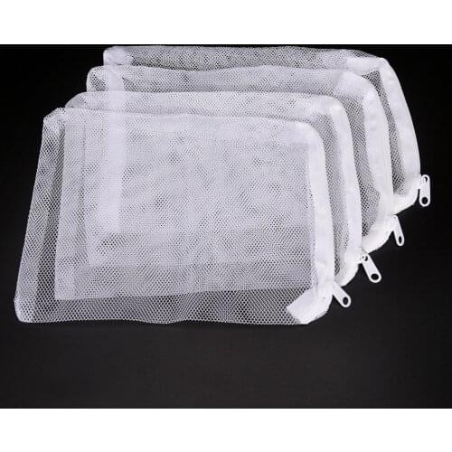 10pcs White Aquarium Mesh Bag Aquarium Fish Tank Isolation Bag Aquarium Pond Filter Net Bag For Bio Ball Carbon Media Ammonia