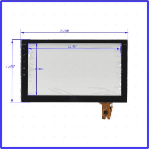 ZhiYuSun Freeshipping YH-100-FPC 248*146 compatible Capacitive screen glass 248mm*146mm GT9271 the lines 6pin and 12PIN