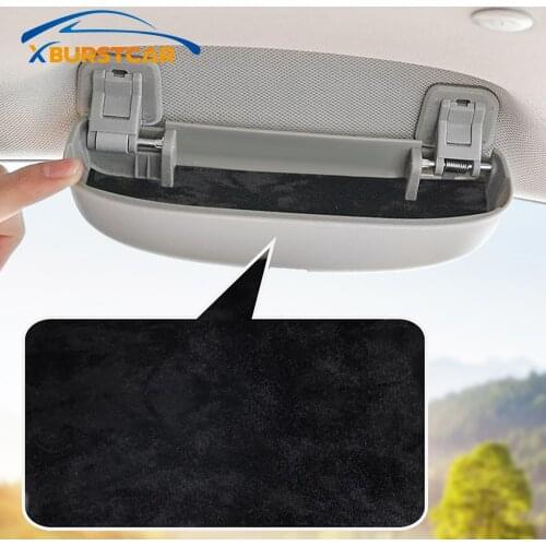 Xburstcar Auto Accessories for Jeep Compass MP Renegade 2017 - 2021 Car Sunglasses Case Holder Glasses Cage Clip Storage Box