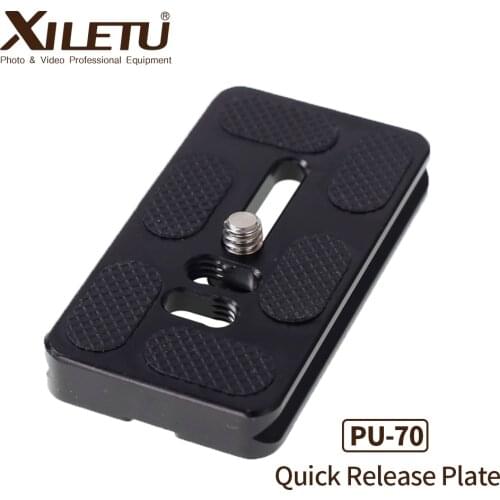XILETU PU-70 General Plate Tripod Quick Release Mount Arca Standard Width 38mm Screw 1/4'inch For manfrotto