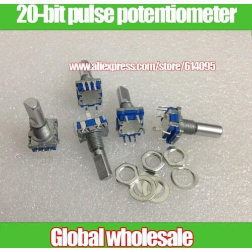 10pcs 360 degree encoder encoder switch / 20-bit switch with pulse potentiometer / 20MM Axle half for Audio and video equipment