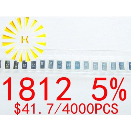 1812 5% Chip Resistors 1R-10M SMD Resistor x 4000PCS