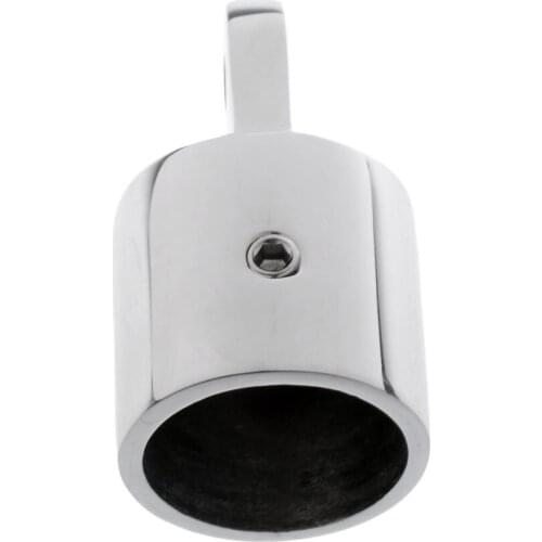 316 Stainless Steel Polished Pipe Eye End Cap Bimini Top Fitting Hardware 1''(25mm) for Marine Boat Yacht