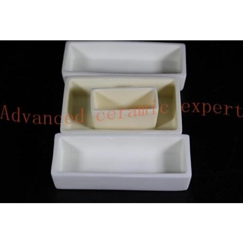 99.5%Al2O3 High Purity and Thermal Square Corundum Melting Pot L60*W25*H15mm/Alumina Ceramic Boat Crucible /Ceramic Refractory