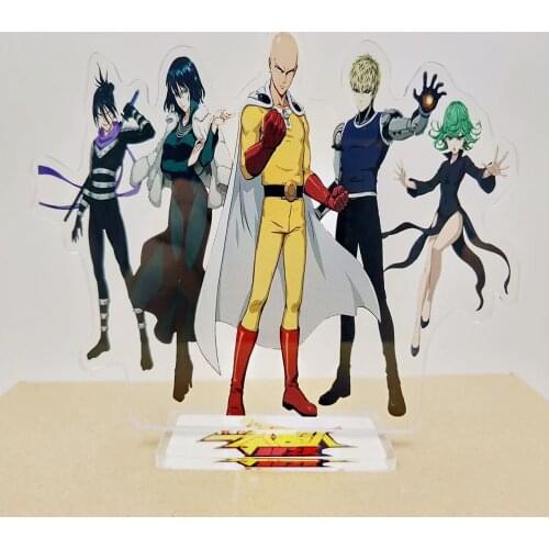 Anime One Punch Man Acrylic Action Figure Stand Model Desk Decoration Collection Plate Holder Cosplay Toy Gift