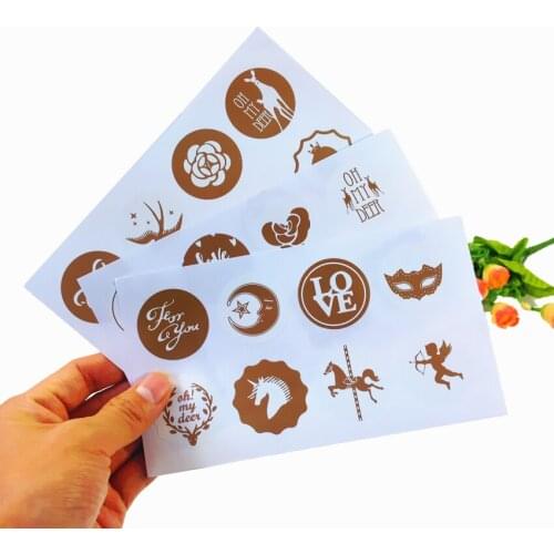 Free shipping800Pcs/lot Vintage Gold Seal Sticker On White Scrapbooking Decorative DIY Stationery Self-adhesive Stickers