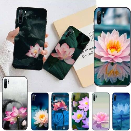 Lotus flower art pattern Phone Case For Huawei honor Mate P 10 20 30 40 Pro 10i 9 10 20 8 x Lite Luxury brand shell funda coque