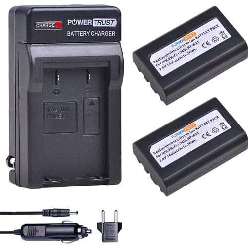 EN-EL1 ENEL1 EN EL1 Battery 1400mAh and Charger for Nikon CoolPix 4300 5400 8700 500 775 880 885 990 995 Bateria