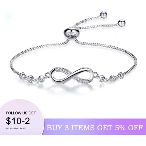 Hot Rhinestone Infinity Bracelet Mens Womens Jewelry Pulsera Diamante Bracelete de diamantes para mulher bracelets
