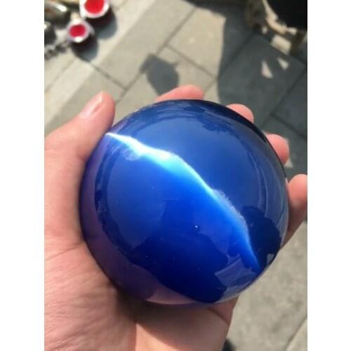 Hot Vender ASIAN QUARTZ AZUL PROFUNDO CAT EYE BOLA de CRISTAL ESFERA 60 MM + SUPORTE
