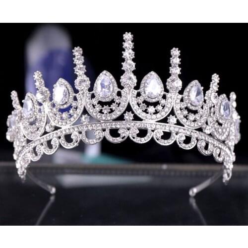Crystal Crown Princess Headwear Shinning Tiaras And Crowns Bride Hair Jewelry Wedding Prom Party Hair Accessories HG043