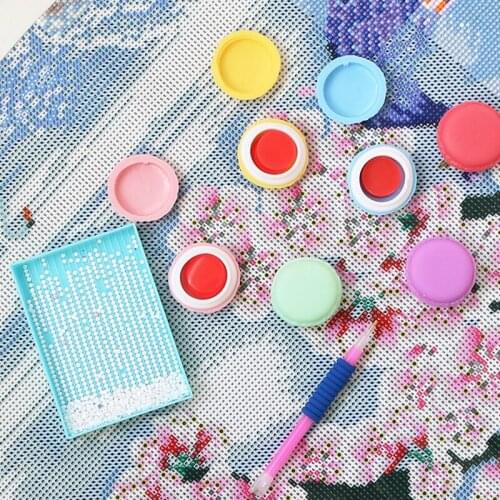 DIY Nail Tools Macaron Diamond Painting Container Glue Clay Storage Box Drilling Mud Embroidery Cross Stitch Storage