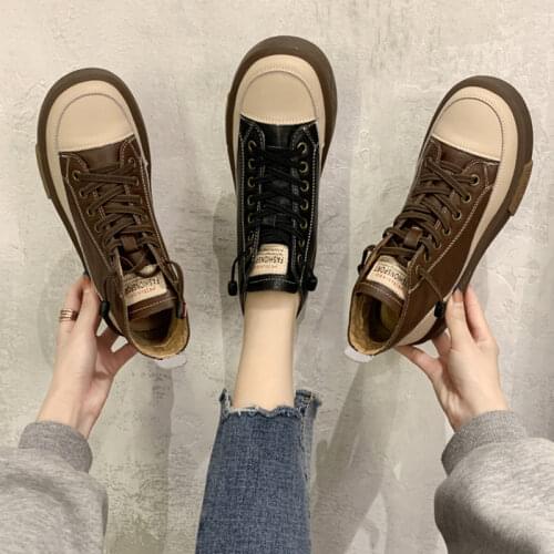 Women Round Toe All-Match Shoes Woman 2020 Modis Autumn Shallow Mouth Casual Female Sneakers New Small Cute Fall Winter Sports