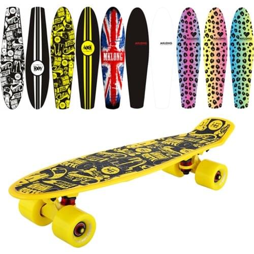 Cruiser Cheap peny board original complete Skateboard 22 griptape Retro Mini Skate long board cruiser longboard wheels led light