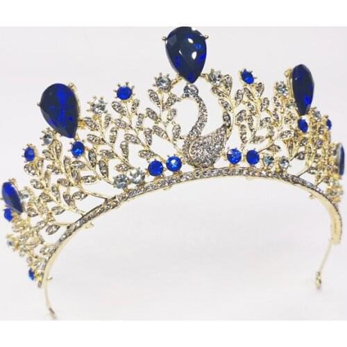 New Retro Crowns Beautiful Headpiece Wedding Tiaras Bridal Hair Accessories for Women Girls Birthday Costume Party Decor Jewelry