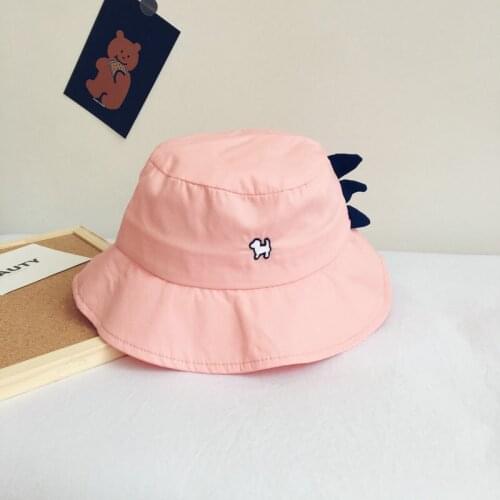 The Cartoon embroidery Bucket Hat Fisherman Hat outdoor travel hat Sun Cap Hats for children boys and girls 47