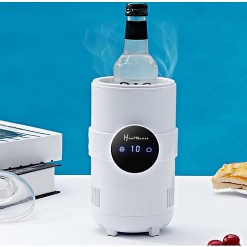 Portable Rapid Cooling Cup Beer Juice Beverage Water Semiconductor chip Cooler Warmer with Touch-Screen Heating Cooling Cup