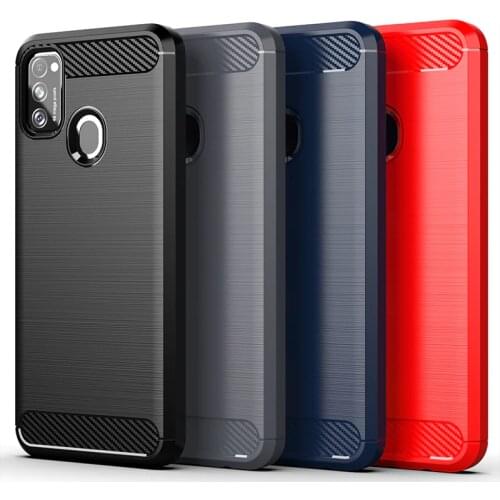 For Samsung Galaxy A21S M31 Case Cover A51 A71 A50 M30S A21 A31 F41 Anti-knock Bumper Soft Carbon Fiber Phone Case Samsung M21S