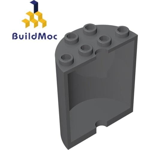 BuildMOC Assembles Particles 20430 6259 Cylinder Half 2x4x4 studsFor Building Blocks Parts DIY Educa