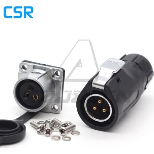 XHP20 series, Waterproof panel mount connector, Male female electrical connector, Waterproof Wire Connector 3 Pin Cable Screw